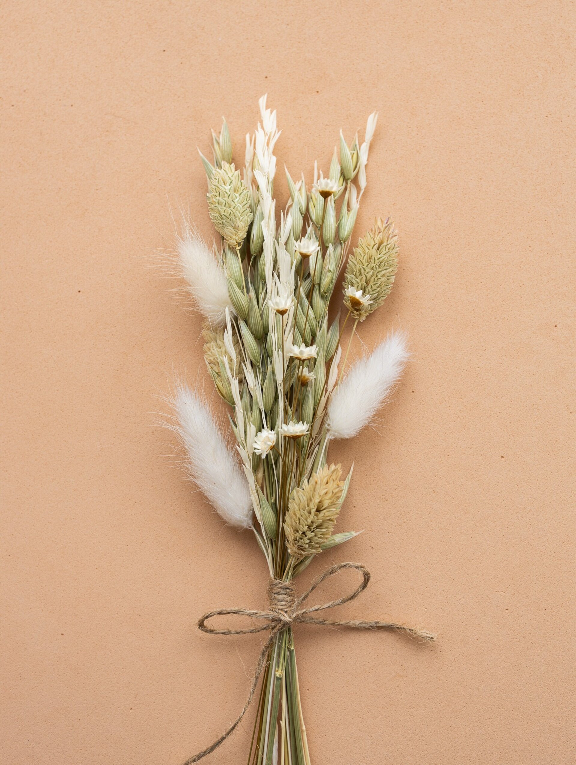 Ramillete de flores secas y preservadas 26 cm en estilo rústico - 9