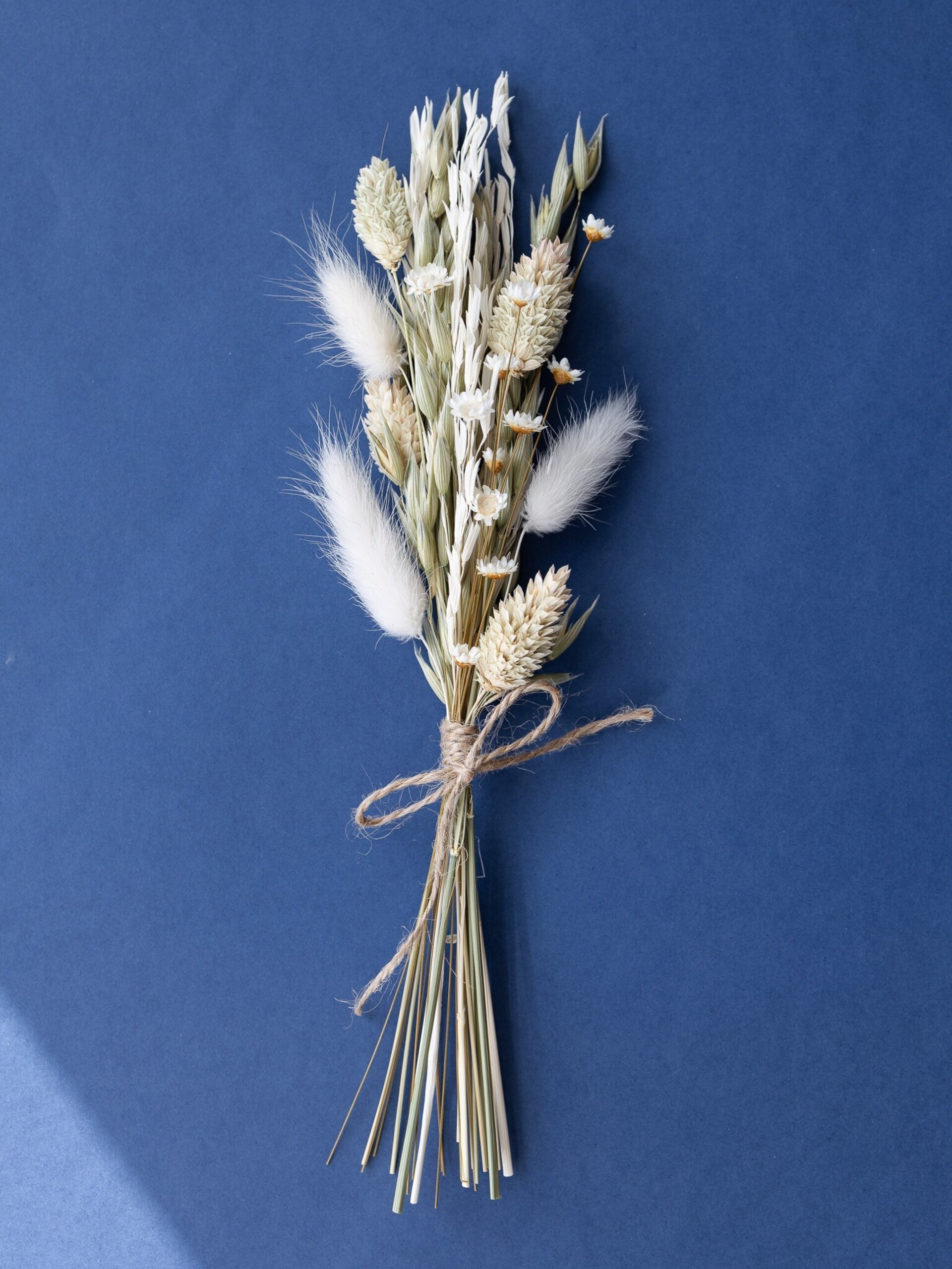 Ramillete de flores secas y preservadas 26 cm en estilo rústico - 3