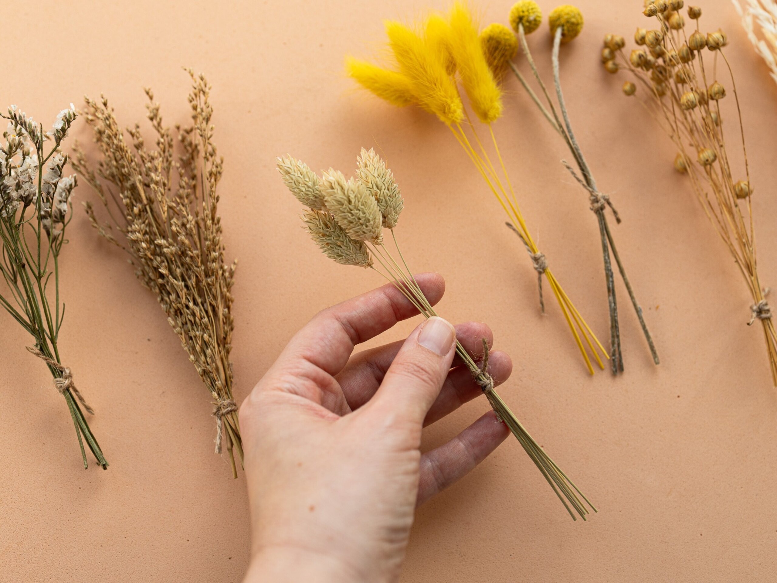 Kit de flores secas "Yellow Meadow" 16 cm para manualidades - 6