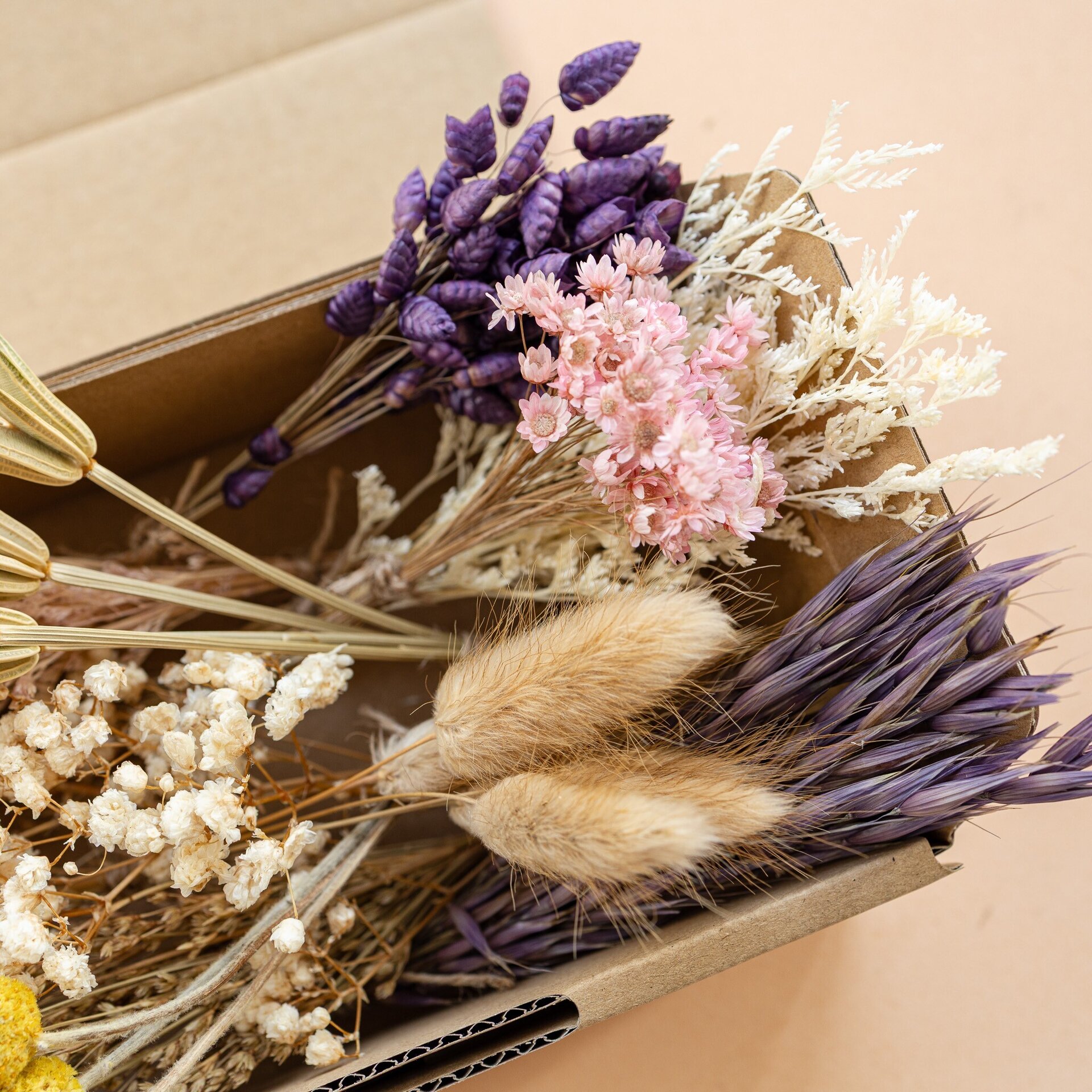 Kit de flores secas "Purple Bloom" 16 cm para manualidades - 9