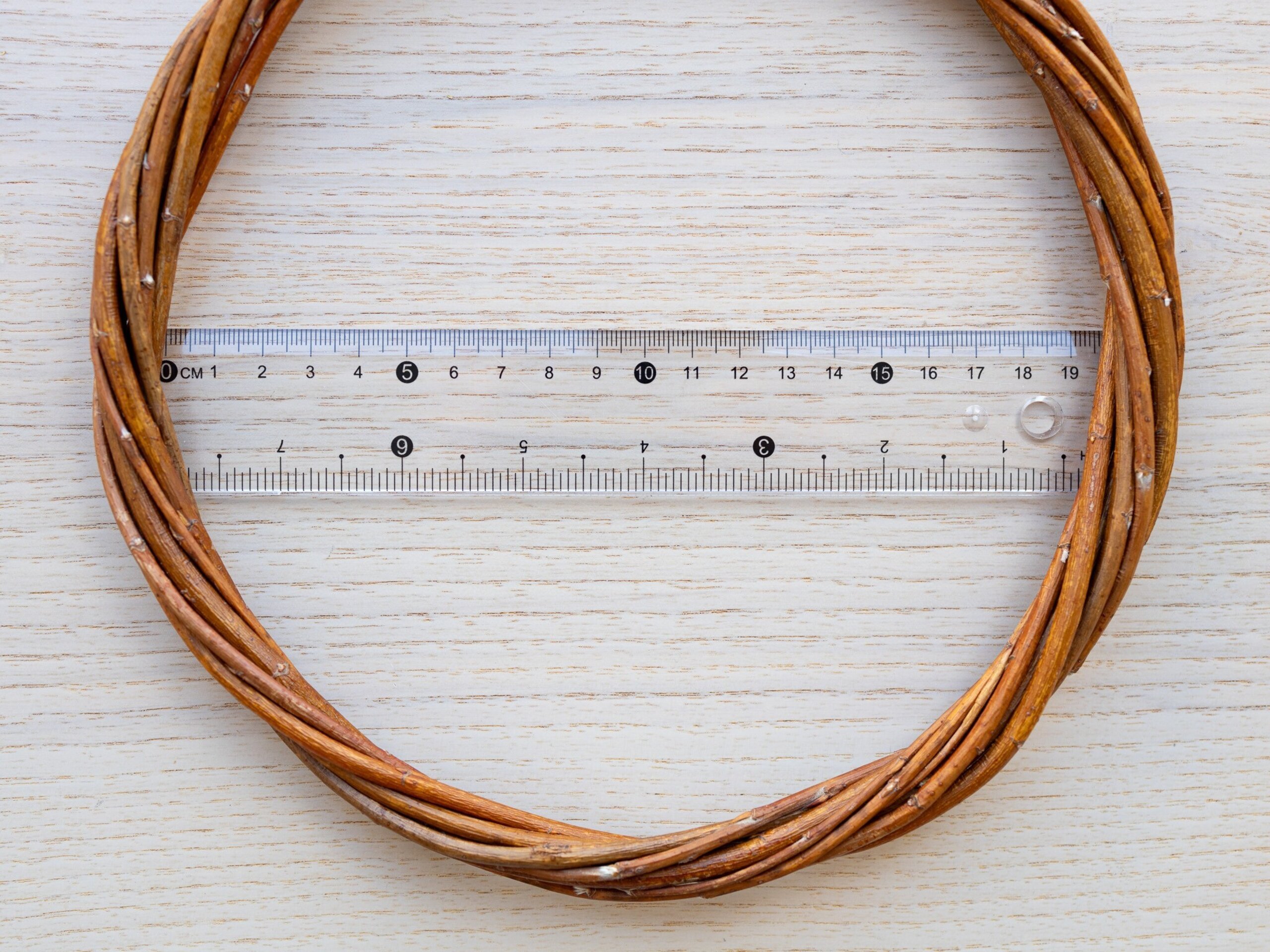 Aro de mimbre natural 19 cm - 6