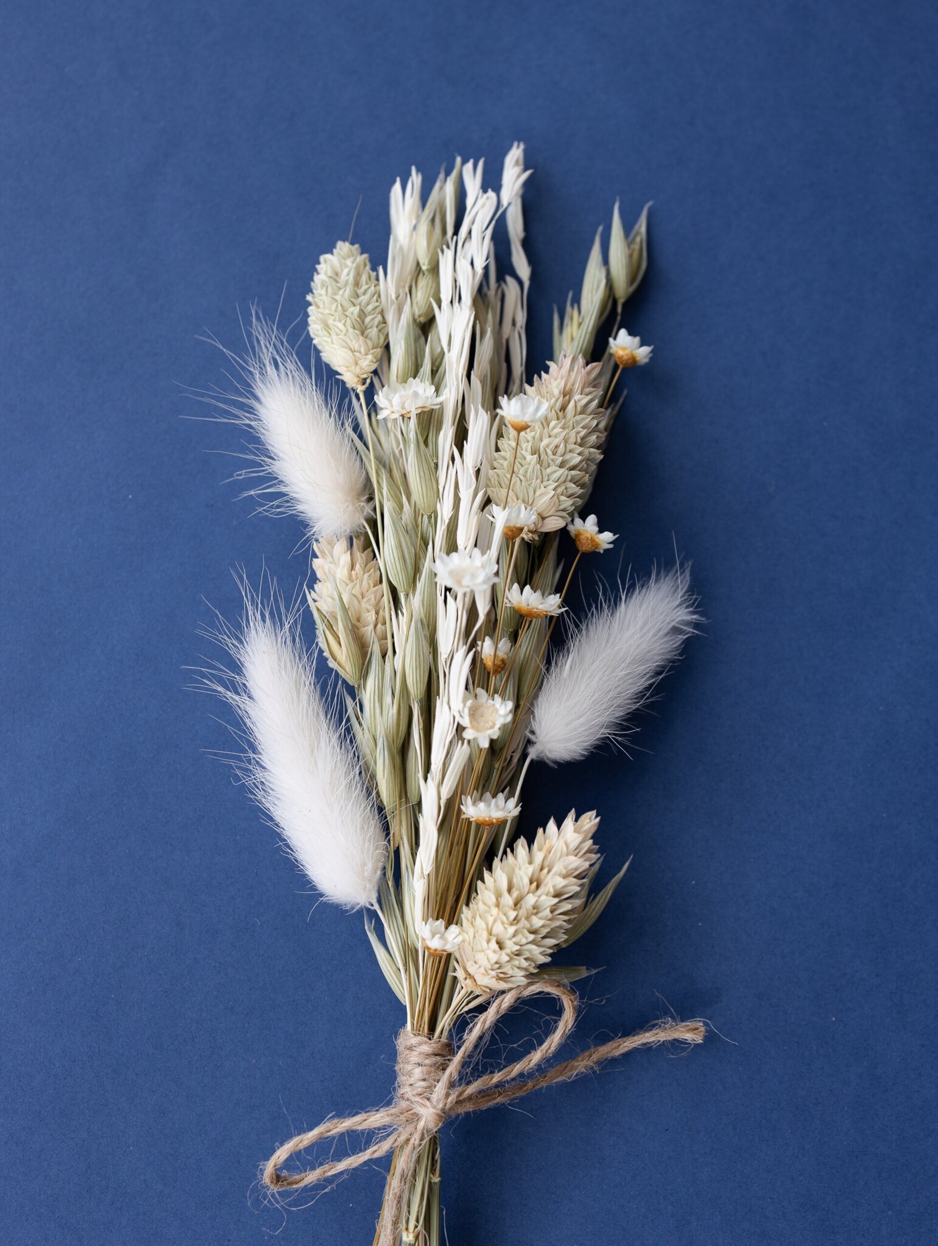 Ramillete de flores secas y preservadas 26 cm en estilo rústico - 4