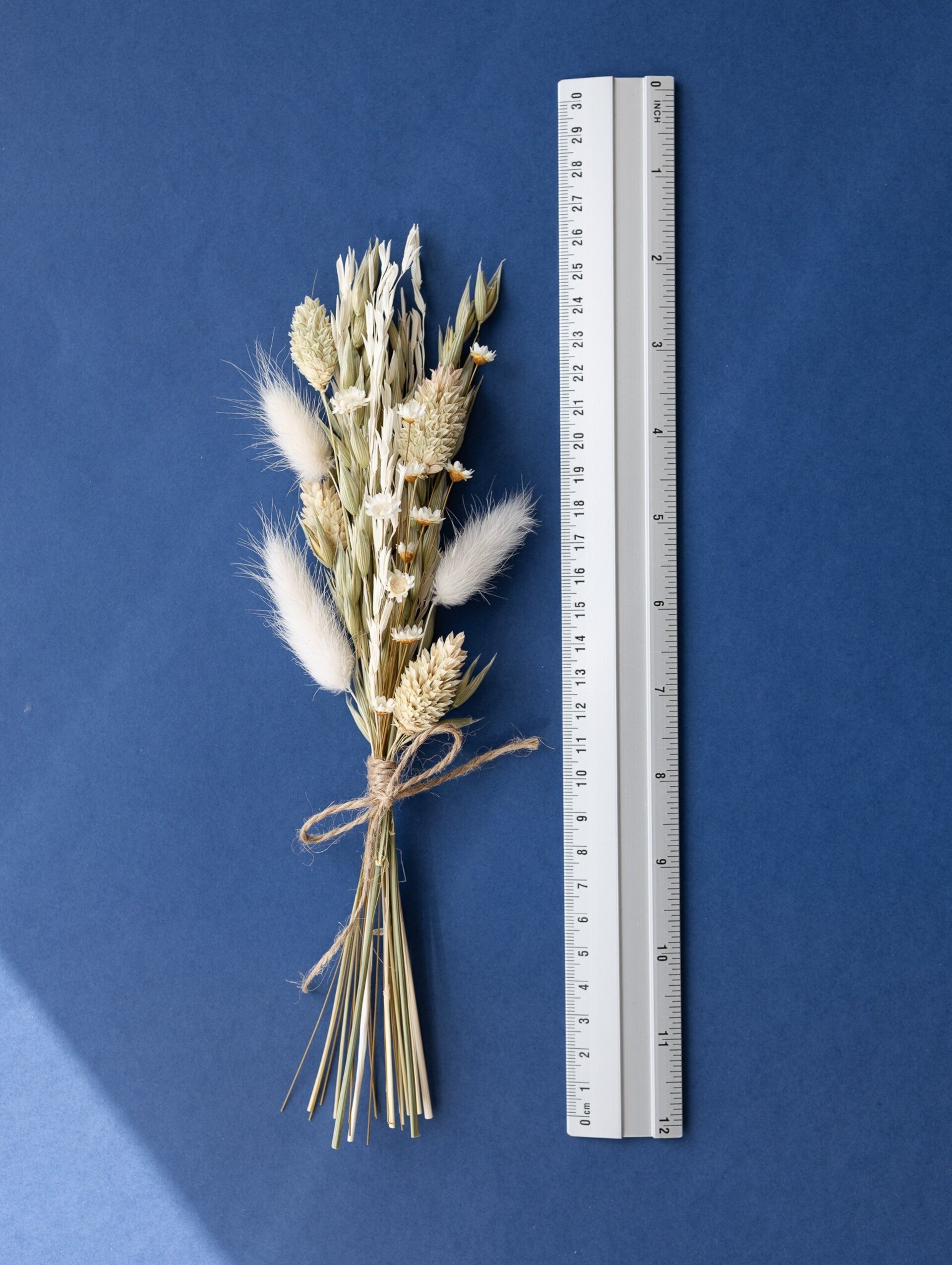 Ramillete de flores secas y preservadas 26 cm en estilo rústico - 5