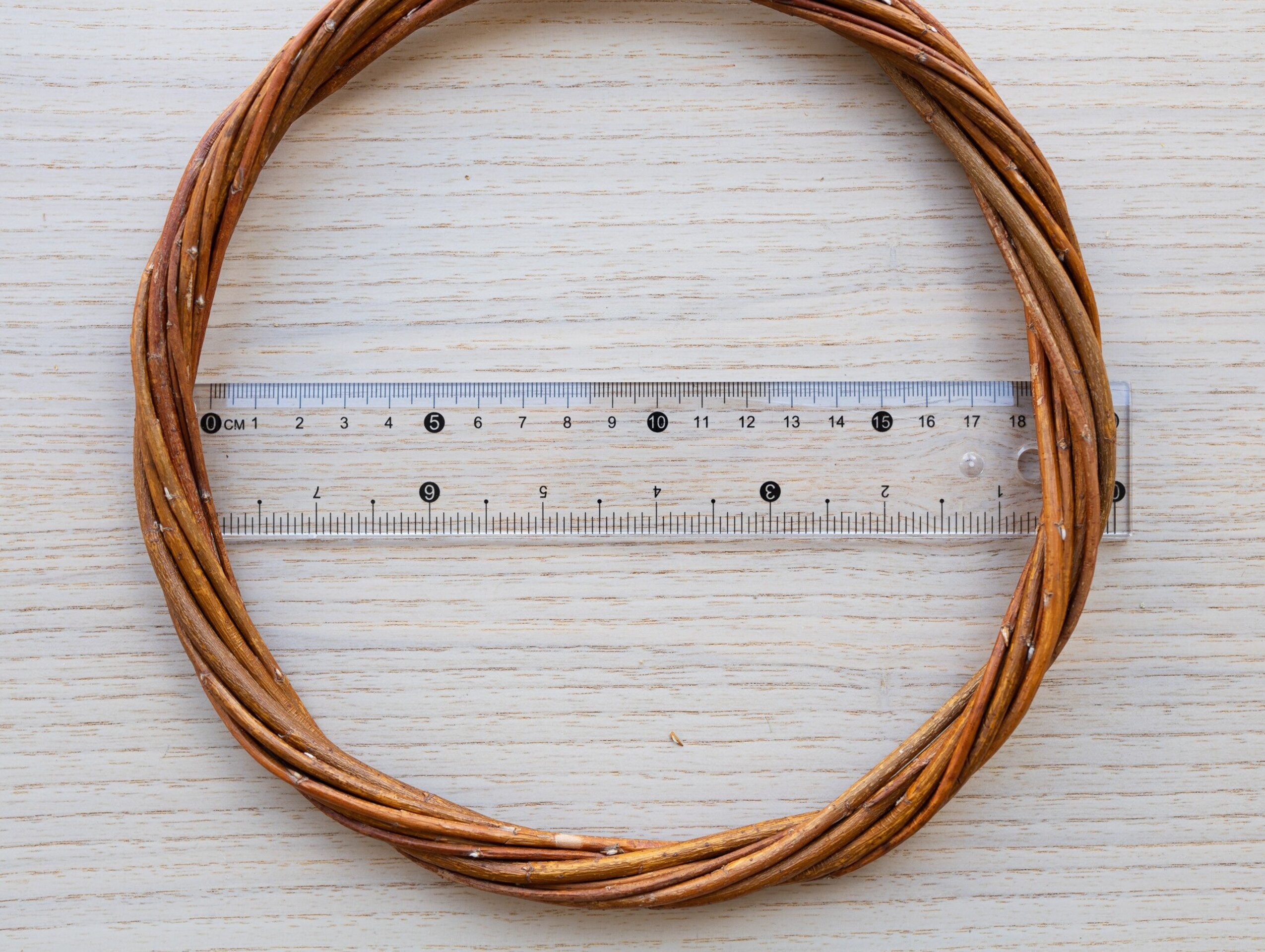 Aro de mimbre natural 19 cm - 7