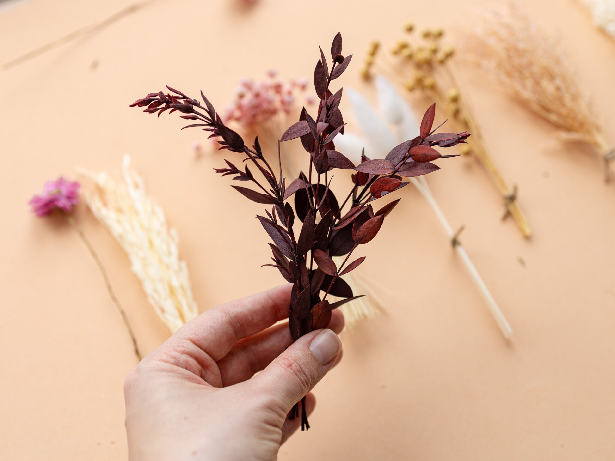 Kit de flores secas "Pink Bloom" 16 cm para manualidades - 5