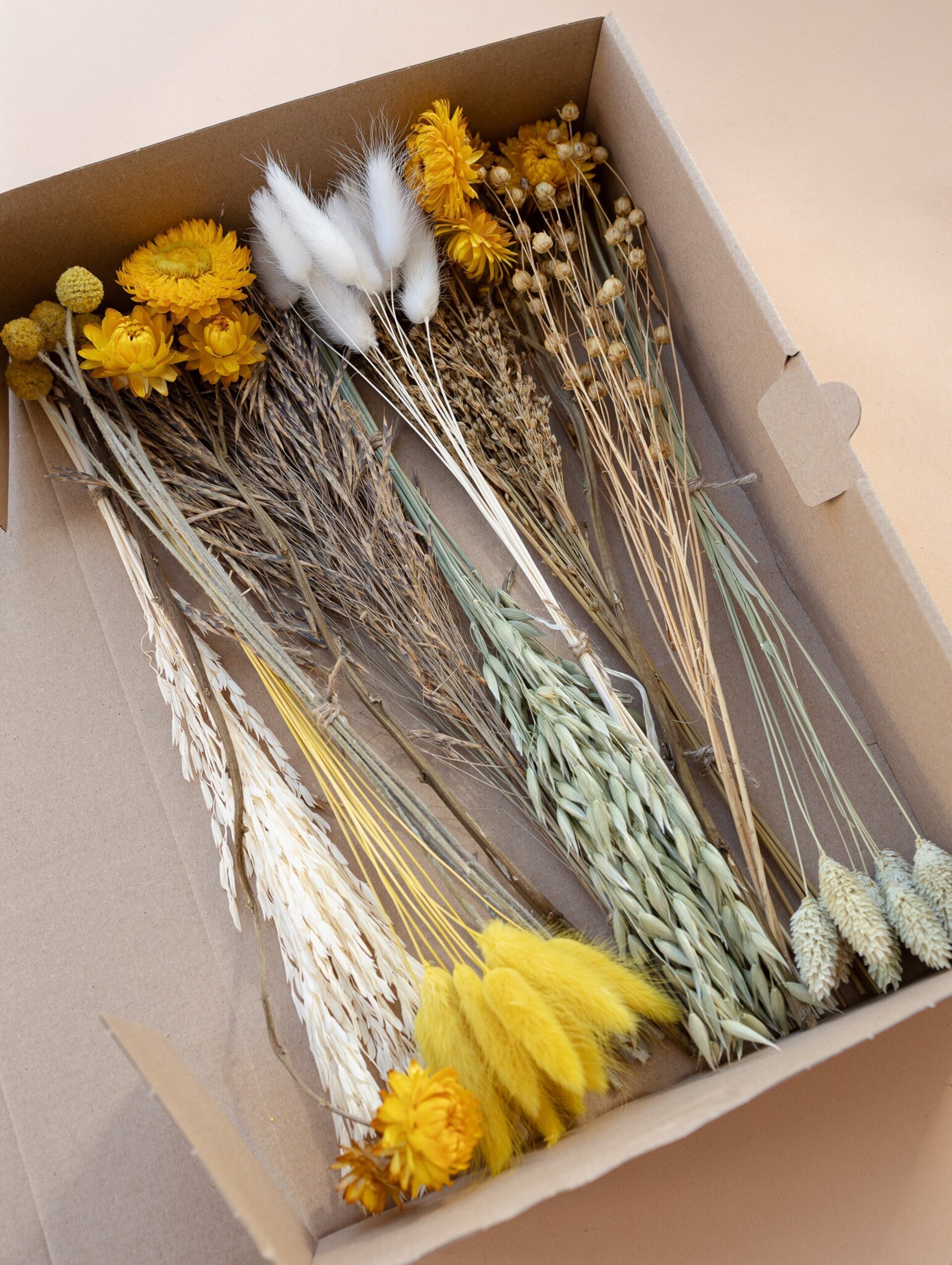 Kit de flores secas "Yellow Meadow" 35 cm para manualidades - 7